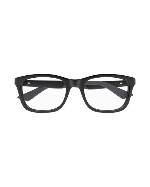 Montblanc Black Mb0401O 002 Optical Frames Injected Transparent Squared for men