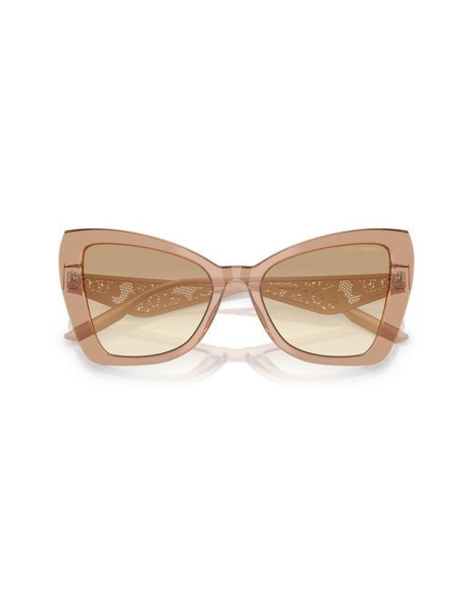 Dolce & Gabbana Black Dg4489 343213 Sunglasses Acetate Cat Eye Normal Shaded