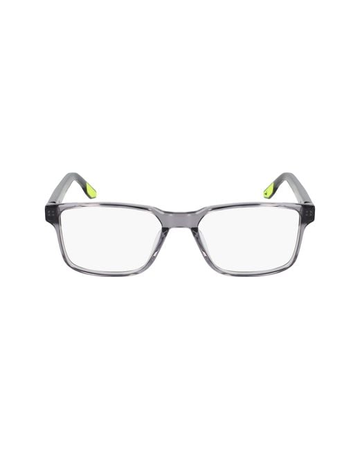 Nike Black 7160 027 Optical Frames Recycled Pet Squared Normal Photochromatic for men