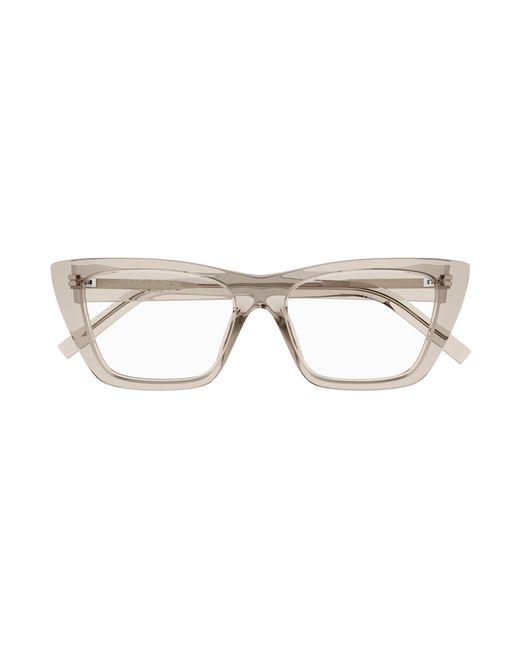 Saint Laurent Black Sl 276 Mica Opt 005 Optical Frames Acetate Transparent Cat Eye