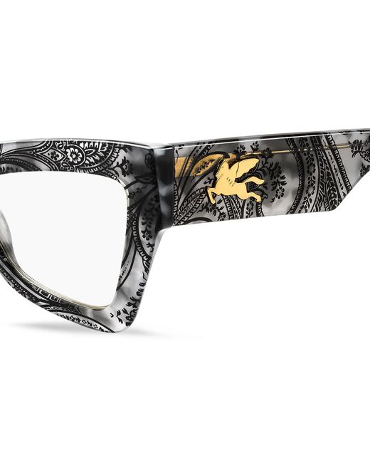 Etro Black 0069 Ab8/99 Optical Frames Acetate Transparent Butterfly Normal