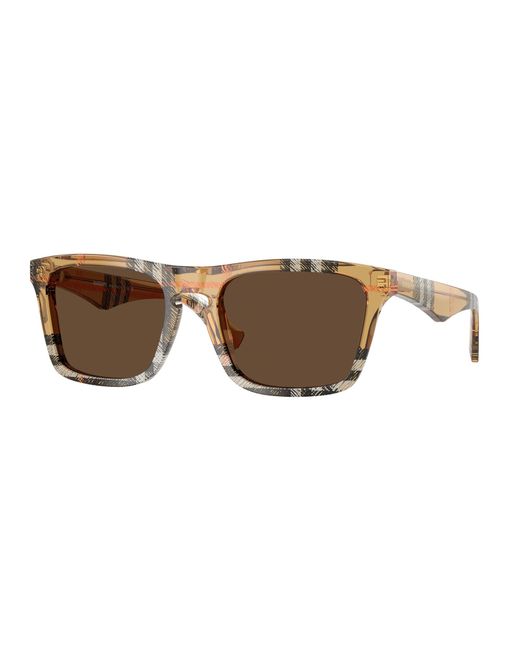 Burberry Black Be4434 414673 Sunglasses Acetate Squared Normal for men