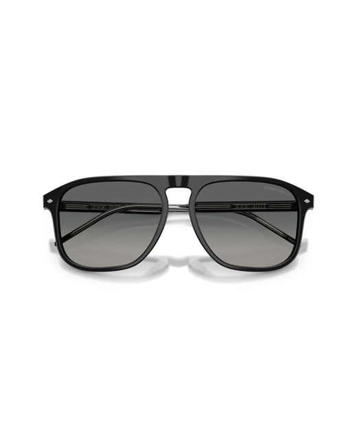 Giorgio Armani Black Ar8212 587571 Sunglasses Acetate Squared Normal Shaded for men