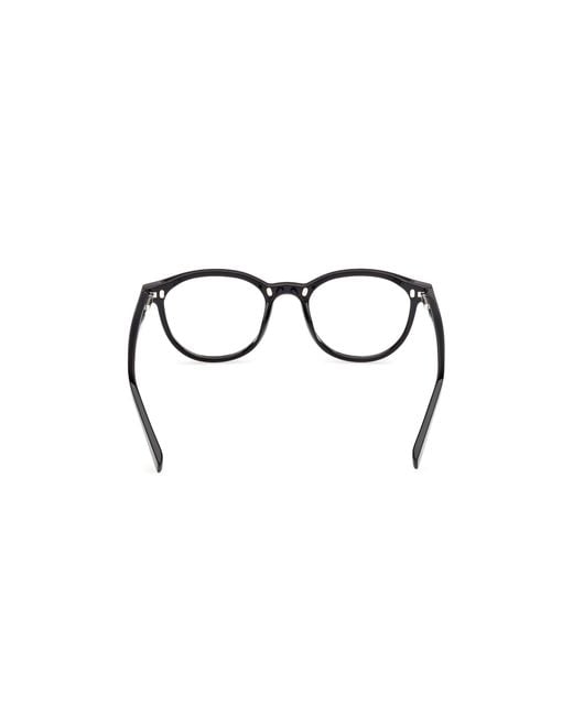 Timberland Black Tb50100-H 005 Optical Frames Injected Round Normal for men