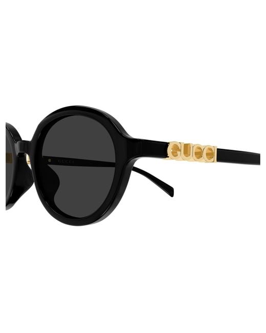 Gucci Black Gg2033Sa 001 Sunglasses Acetate Round
