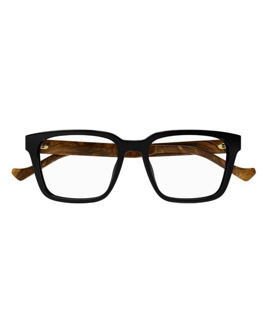 Gucci Black Gg1306Oa 001 Optical Frames Plastic Squared for men