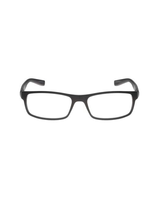 Nike Black 7090 001 Optical Frames Injected Squared Normal Photochromatic for men