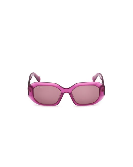 MAX&Co. Pink Mo0152 75Y Sunglasses Acetate Geometric Normal