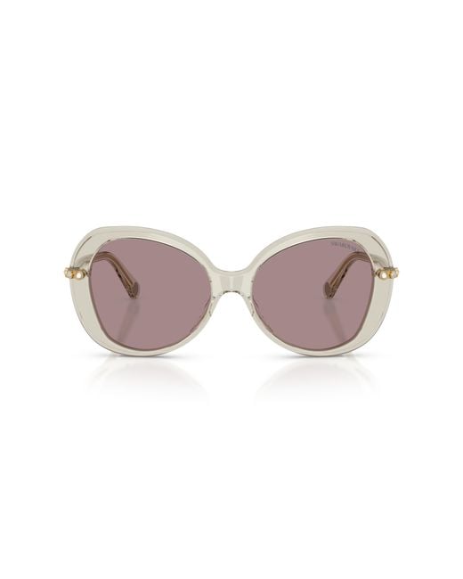 Swarovski Black Sk6059 3003La Sunglasses Acetate Butterfly Normal