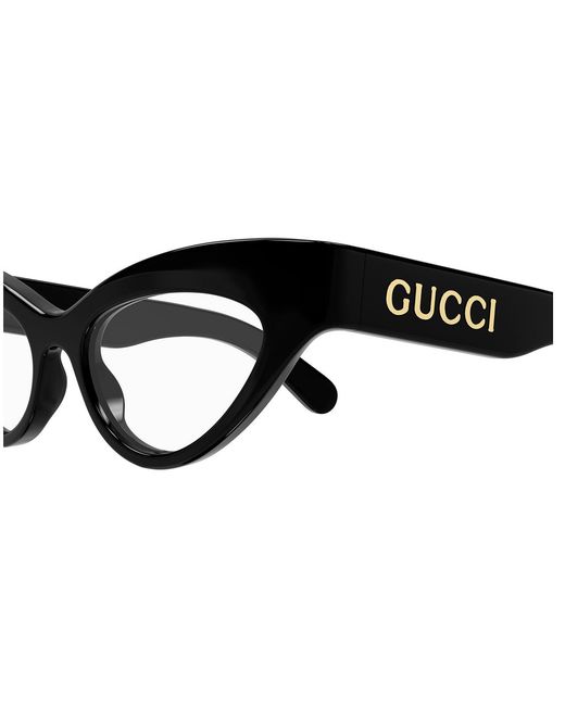 Gucci Black Gg1295O 001 Optical Frames Acetate Cat Eye