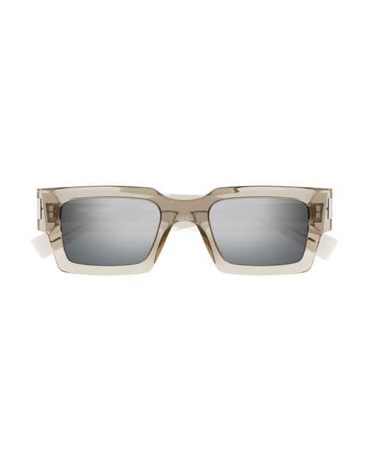 Saint Laurent Black Sl 572 003 Sunglasses Acetate Squared Mirror