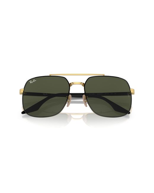 Ray-Ban Black Rb3699 Sunglasses Frame Green Lenses
