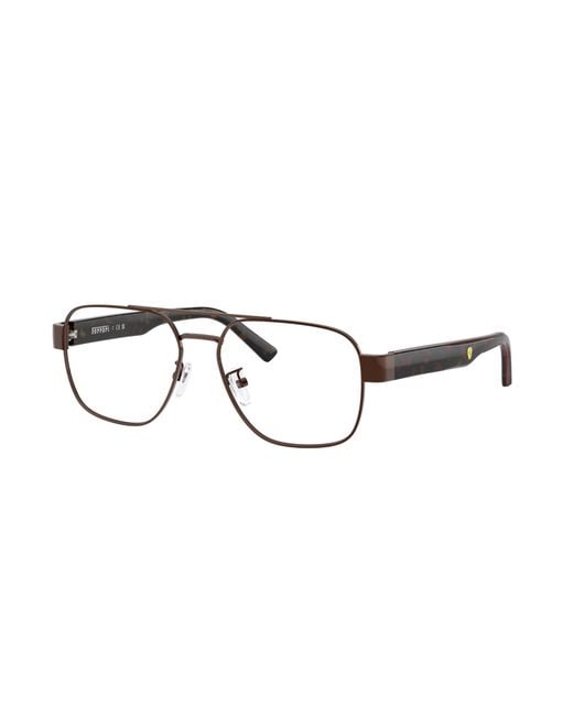 FERRARI SCUDERIA Black Fz7014D 134 Optical Frames Metal Pillow Normal for men