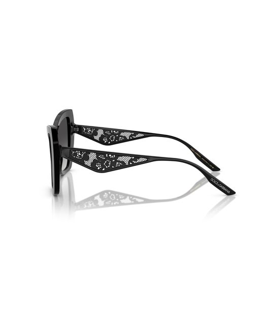 Dolce & Gabbana Black Dg4489 501/8G Sunglasses Acetate Cat Eye Normal Shaded