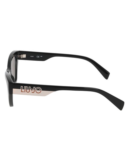 Liu Jo Black Lj807S 001 Sunglasses Bio-Inject Smoke Squared Normal