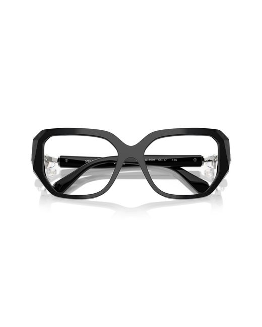 Swarovski Black Sk2035 1001 Optical Frames Acetate Geometric Normal