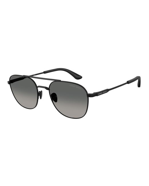 Giorgio Armani Black Ar6178 300171 Sunglasses Metal Squared Normal Shaded for men