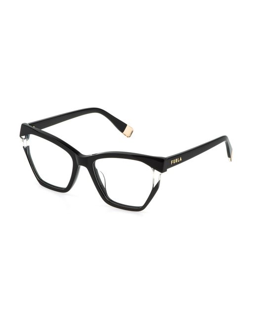 Furla Black Vfu868V 700Y Optical Frames Acetate Geometric