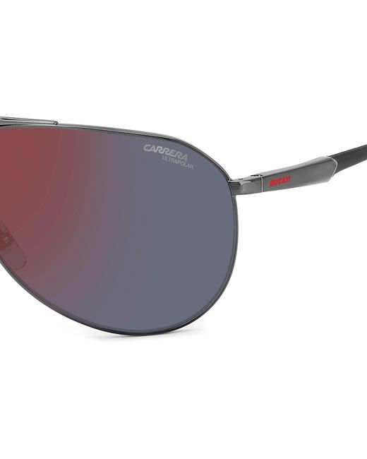 Carrera DUCATI Black Carduc 030/S 807/H4 Sunglasses Metal Smoke Pilot Polarized for men