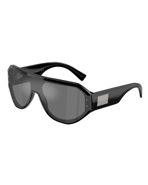 Dolce & Gabbana Black Dg4481 501/6G Sunglasses Acetate Pilot Mirrored for men