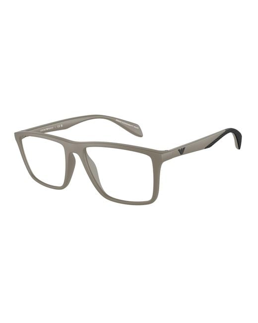 Emporio Armani Black Ea3230 5437 Optical Frames Injected Transparent Pillow Normal for men