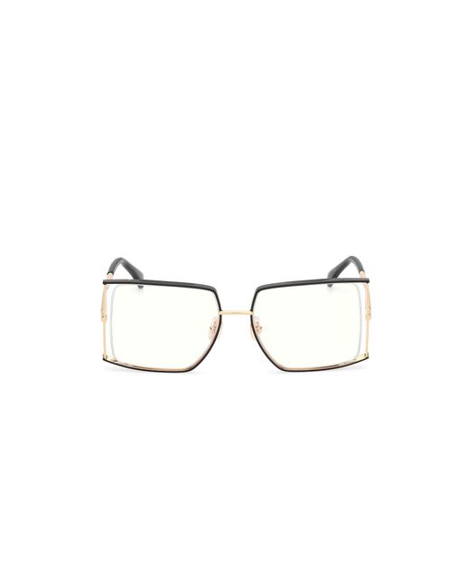 Max Mara Black Mm5156-B 098 Optical Frames Metal Squared Normal