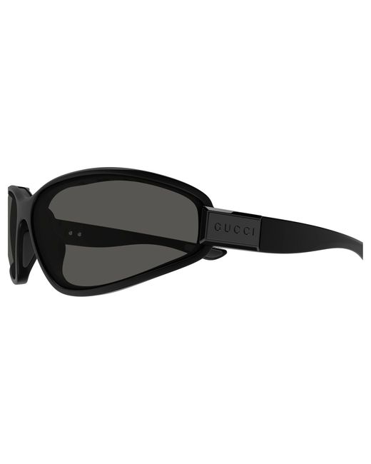 Gucci Black Gg2011S 001 Sunglasses Injected Geometric for men