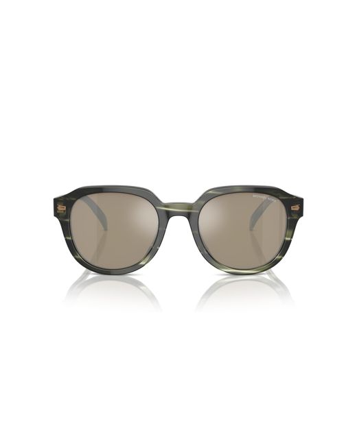Michael Kors Black Mk2216U Eger 39787I Sunglasses Acetate Round Normal Mirror for men