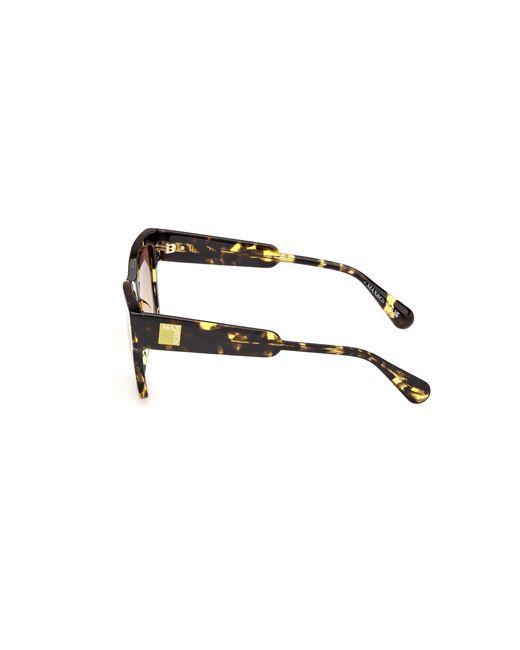MAX&Co. Black Mo0094 55F Sunglasses Acetate Squared Normal