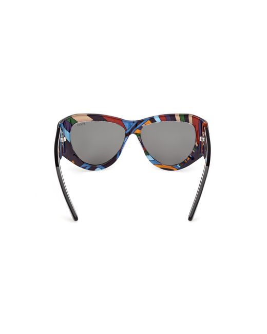 Emilio Pucci Black Ep0241 05A Sunglasses Acetate Smoke Cat Eye Normal