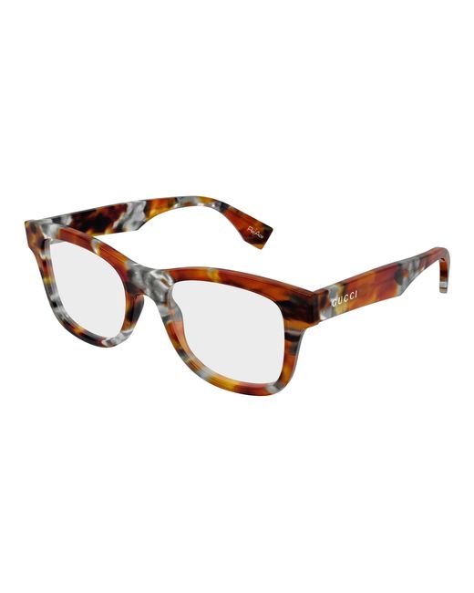 Gucci Black Gg2010O 001 Optical Frames Acetate Transparent Squared for men