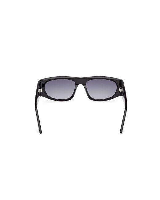 Gcds Black Gd0066 01B Sunglasses Acetate Smoke Round Normal