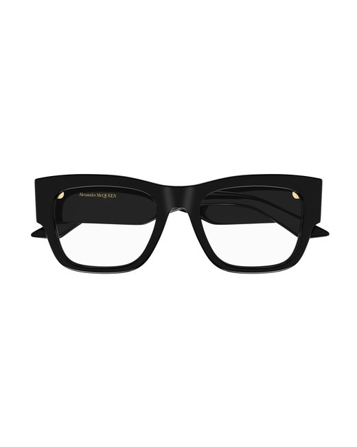 McQueen Black Am0436O 001 Optical Frames Acetate Squared