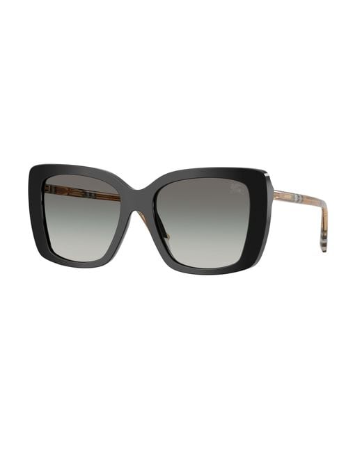 Burberry Black Be4456 416111 Sunglasses Acetate Squared Normal Shaded