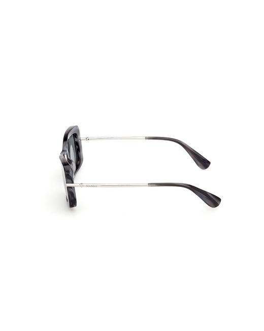 Max Mara Black Mm0194 64A Sunglasses Acetate Smoke Squared Normal