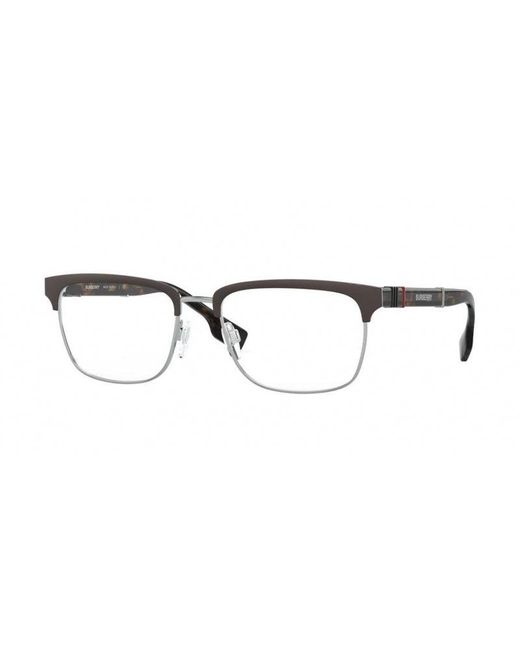 Burberry Black Be1348 Alba 1307 Optical Frames Metal Transparent Squared Normal for men