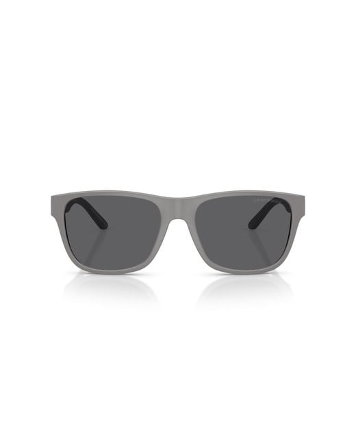 Emporio Armani Black Ea4243 6245/1 Sunglasses Injected Squared Polarized for men