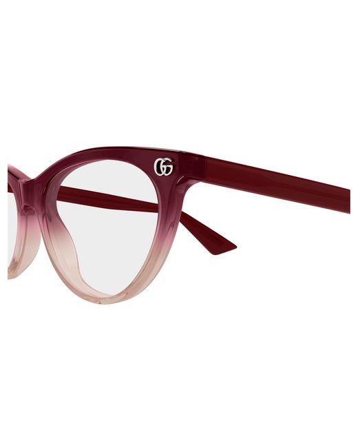 Gucci Black Gg2112O 005 Optical Frames Acetate Transparent Cat Eye
