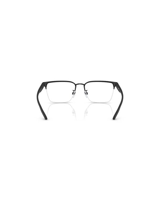 Emporio Armani Black Ea1137 3001 Optical Frames Metal Transparent Squared Normal for men