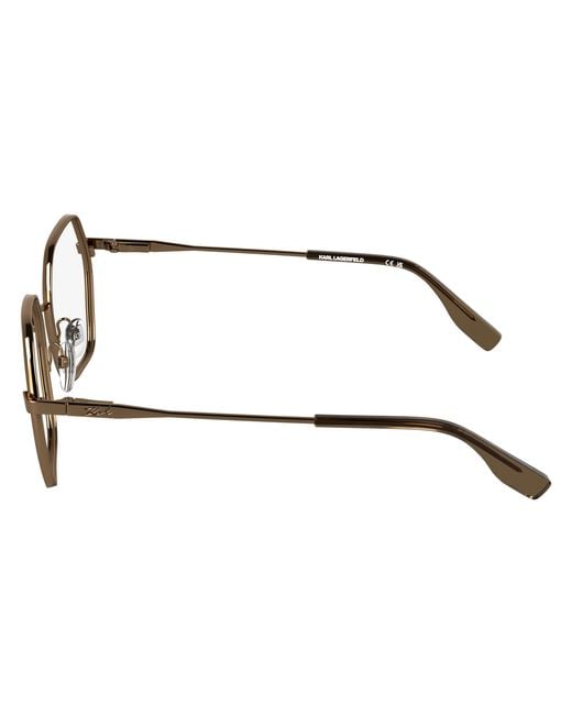 Karl Lagerfeld Black Kl363 717 Optical Frames Metal Squared Normal