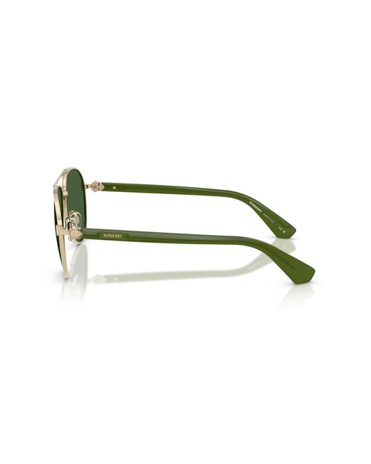 Burberry Green Be3167 110971 Sunglasses Metal Pilot Normal for men