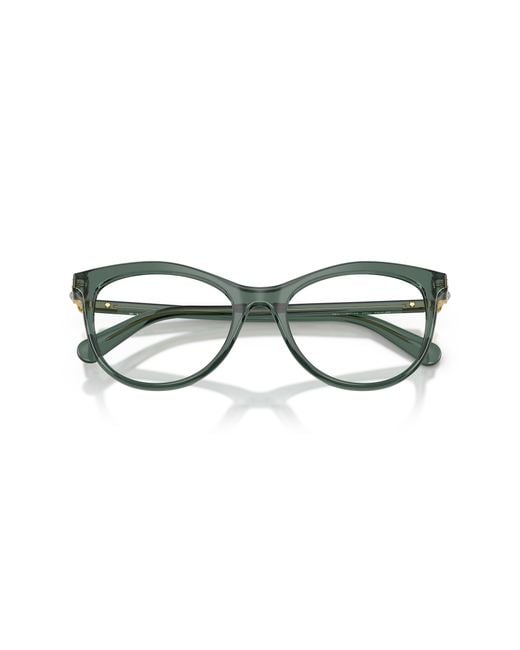 Swarovski Black Sk2064 1043 Optical Frames Acetate Transparent Round Normal