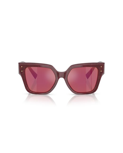 Dolce & Gabbana Black Dg4471 3442D0 Sunglasses Acetate Squared Mirrored