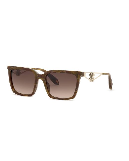 Roberto Cavalli Black Src157M Amsk Sunglasses Acetate Squared Normal Nuanced