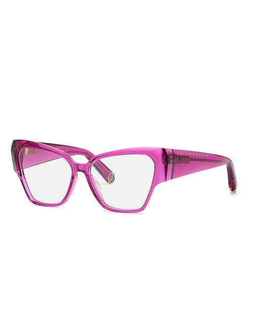 Philipp Plein Black Vpp100 Plein Flying Butterfly 01F5 Optical Frames Acetate Squared