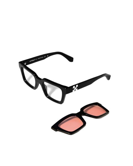 Off-White c/o Virgil Abloh Black Ow9000 Clip On 1030 Sunglasses Acetate Squared Normal