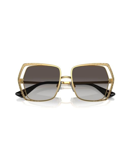 Dolce & Gabbana Black Dg2306 02/8G Sunglasses Metal Butterfly Normal Shaded