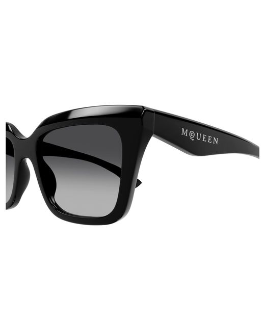 McQueen Black Am0473S 001 Sunglasses Acetate Squared