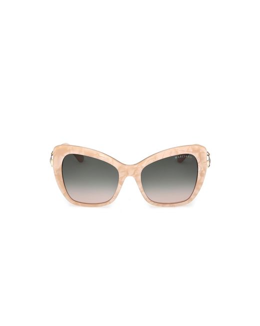 Guess Black Gm00032 59B Sunglasses Acetate Smoke Butterfly Normal