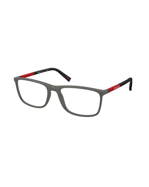 Prada Linea Rossa Black Ps 03Qv 16X1O1 Optical Frames Injected Squared Normal for men